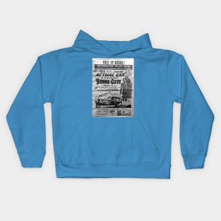 Bonnie and Clyde Death Car Kids Hoodie